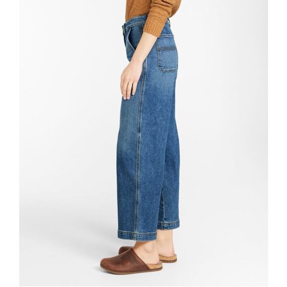 L.L.Bean Classic Fit Blue Denim Straight Leg Jeans 4P Mom Vintage Y2K Retro - Picture 2 of 6